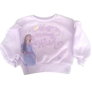 Disney Girls Magic in Every Wish Lilac Purple Ruffled Pullover Sweat Shirt SZ 2T